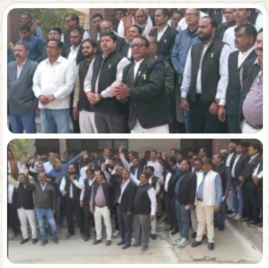 अधिवक्ता संशोधन बिल के खिलाफ सगड़ी के वकीलों का विरोध प्रदर्शन,एसडीएम को सौंपा ज्ञापन।
